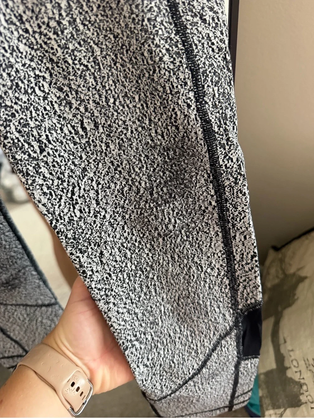 lululemon athletica Black and White Patterned Leggings